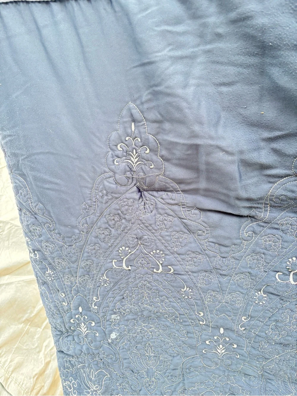 Better Homes And Gardens Dusty Blue Embroidered Quilt